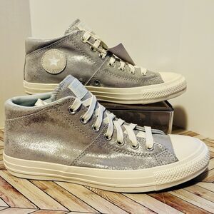 Converse CTAS Madison Winter Slay Women's 10 MidTop Sneaker Silver Shoes A12502C